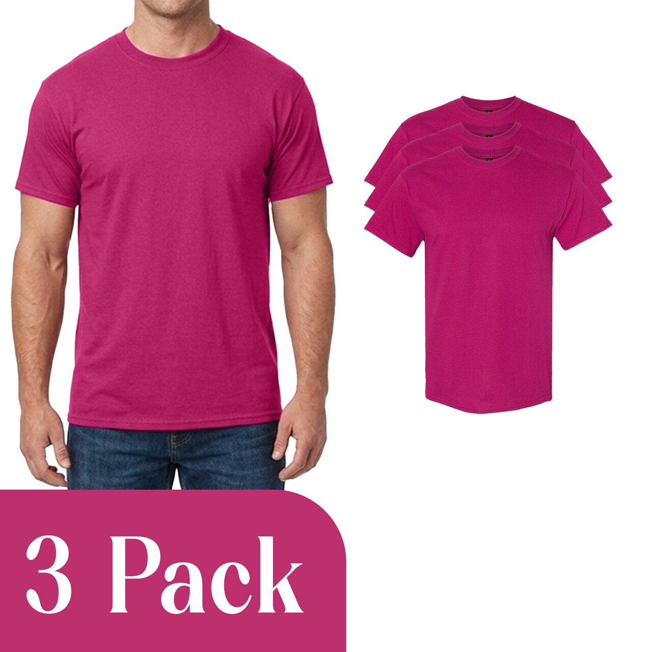 Gildan Craft-Ready Heavy Cotton T-Shirt, Adult's Berry DIY Project Blank Shirt